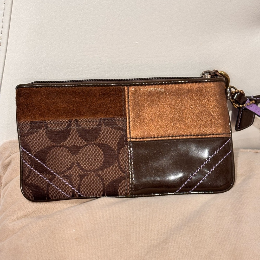 COACH Patchwork Corner Zip Wristlet - image 9